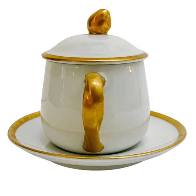 1980s Fitz & Floyd Pots De Creme Palais White Collection- Set of 12 For Sale - Image 9 of 12