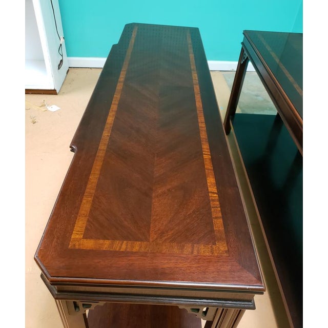 1970’s Lane Altavista Chippendale Style Mahogany Console Table Chairish