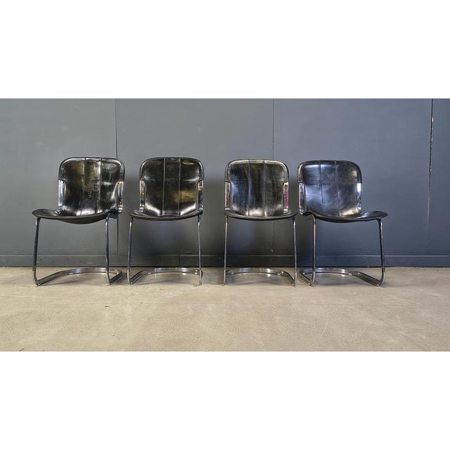 Vintage Dining Chairs attributed to Cidue, 1970s, Set of 4 For Sale - Image 10 of 13