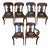 Set of 6 Hickory Chair–Style American Empire Dining Chairs With Unique Floral Needlepoint For Sale