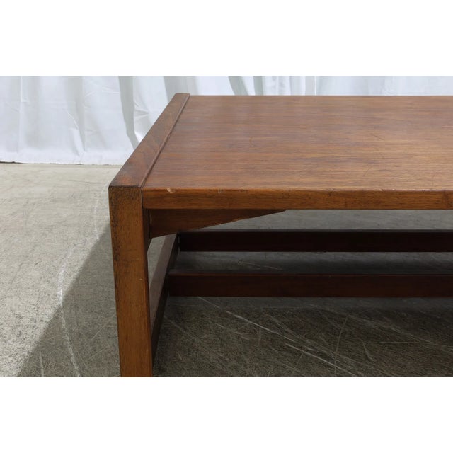 Brown Mid 20th Century Jens Risom Large Coffee Table For Sale - Image 8 of 9