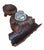 Antique Carved Wooden Inkwell with Glass Insert by Bear Brienz, 1880s-1910s For Sale - Image 4 of 16