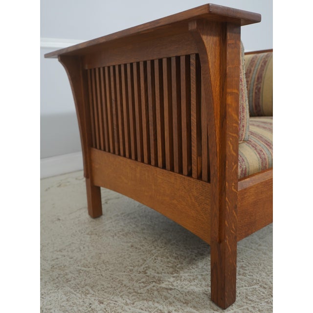 Wood Stickley Mission Oak Prairie Club Chair For Sale - Image 7 of 18