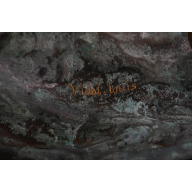 Early 20th Century Bronze / Marble Lion Sculpture For Sale - Image 9 of 12