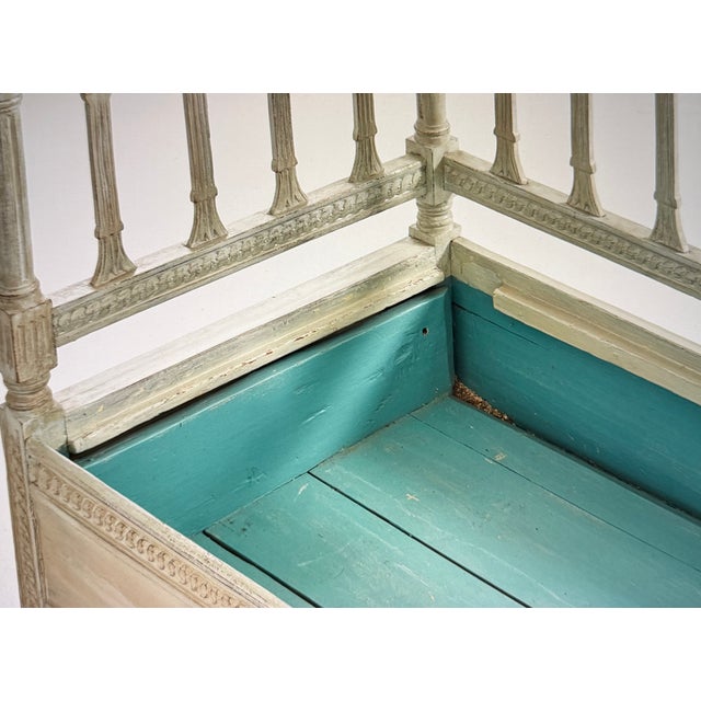 Early 19th Century Wooden Bench, Sweden, 1800s For Sale - Image 5 of 6