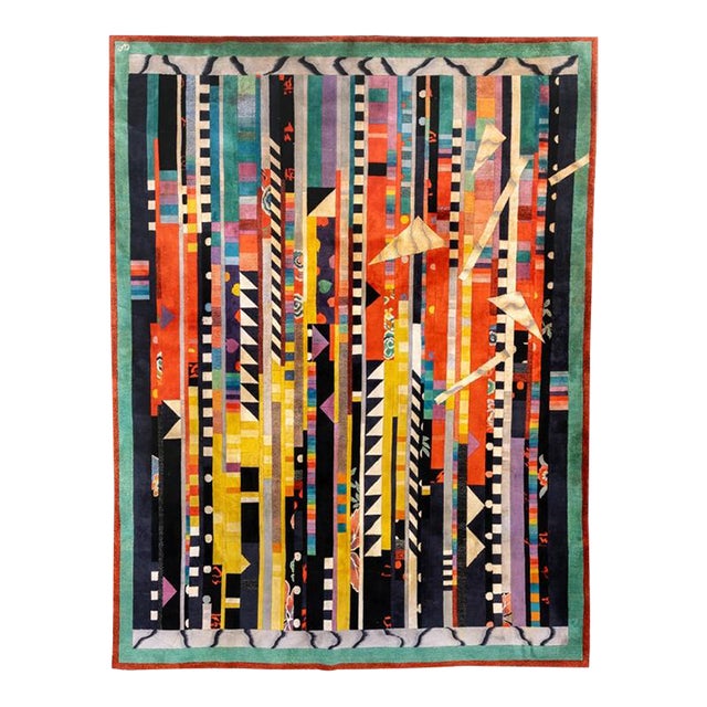 Funky 20th Century Chinese Deco Rug no. 10959 For Sale