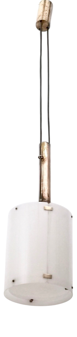 Adjustable Cylinder Mod. 437 Pendant by Tito Agnoli for O-Luce, 1954