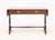 Baker Furniture Mahogany Sofa Table, with glass top above two drawers and lyre form legs with brass mounted paw feet,...