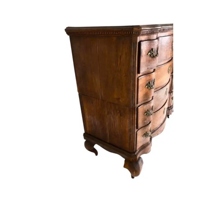 Brown Dutch Baroque Four-Drawer Chest on Stand, 18th Century For Sale - Image 8 of 14