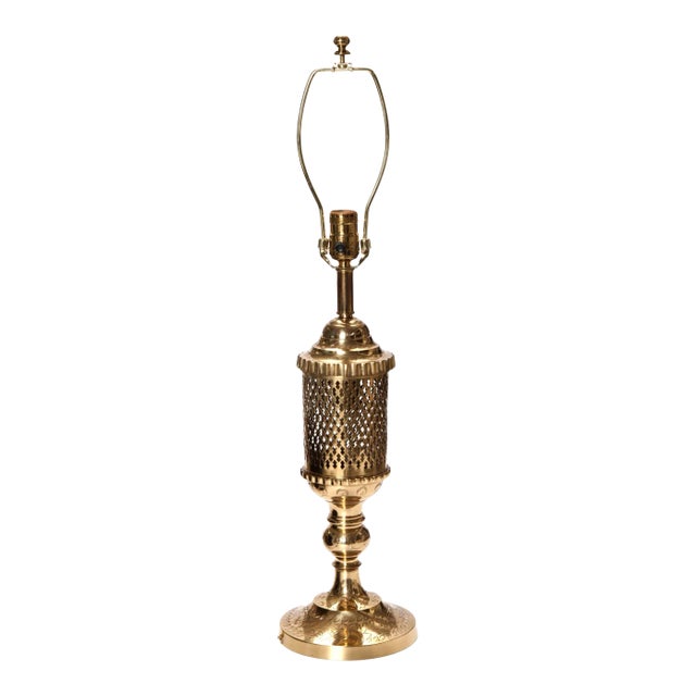Late 20th Century BoHo Anglo-Indian Brass Lamp For Sale