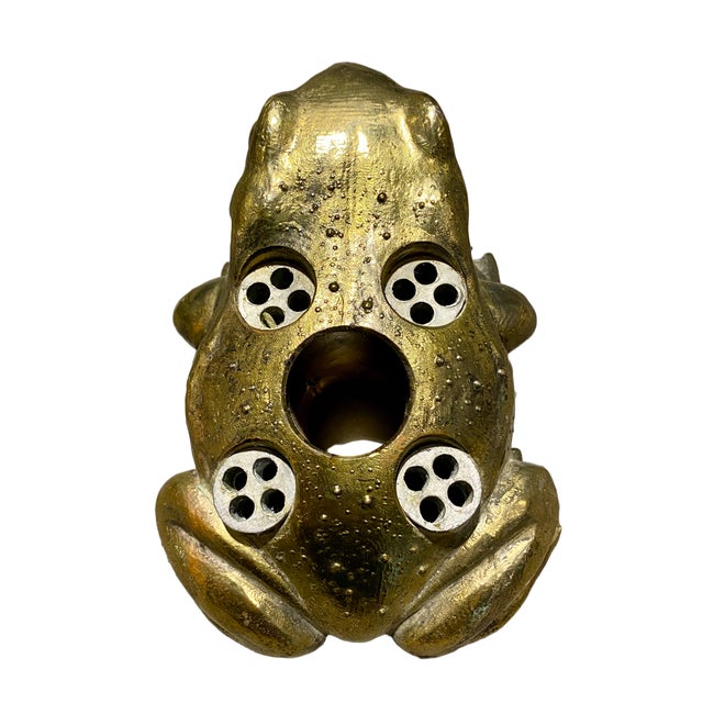 Mid-Century Modern Mid-Century Japanese Frog-Form Flower Frog For Sale - Image 3 of 6