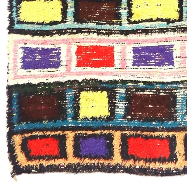 Mid 20th Century Mid Century Moroccan Rug 4’11" X 6’7” For Sale - Image 5 of 5