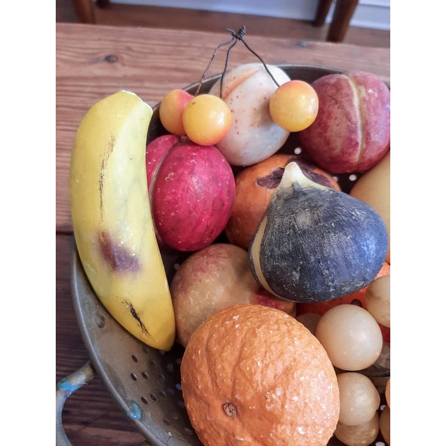 Red Italian Unpolished Stone Fruit 12 Pc For Sale - Image 8 of 12