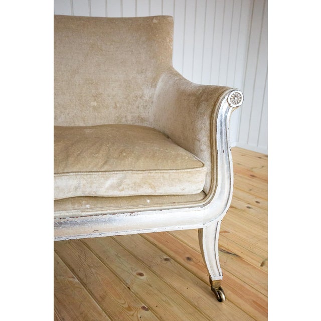 Antique French Sofa in Velvet, 1830 For Sale - Image 10 of 18