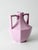Ceramic Vintage Lavender Postmodern Double Handle Ceramic Vase For Sale - Image 7 of 14