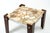 A Joaquin Moll-style side table with an onyx/marble mosaic top, embodying the Mid-Century Modern design typical of the...