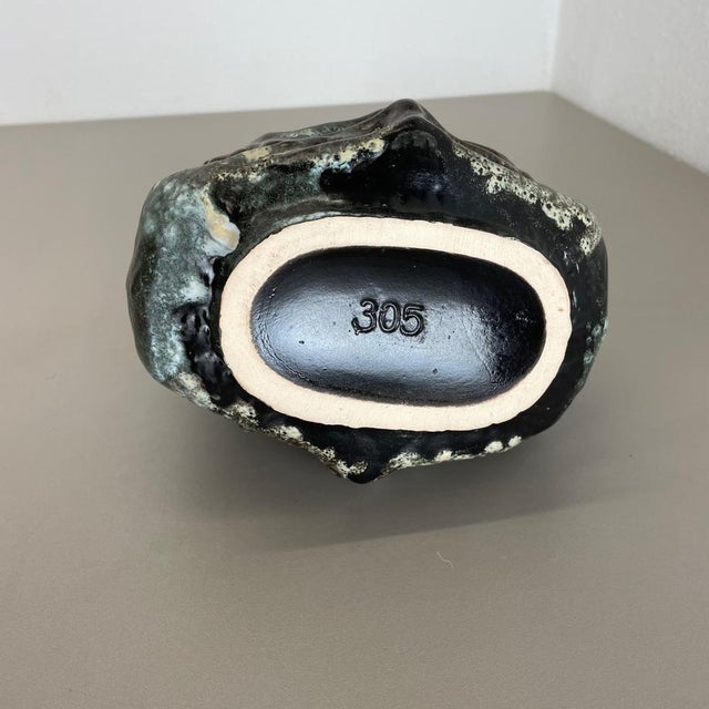 Brutalist WGP Pottery Fat Lava Vase attributed to Ruscha, 1970s For Sale - Image 14 of 17