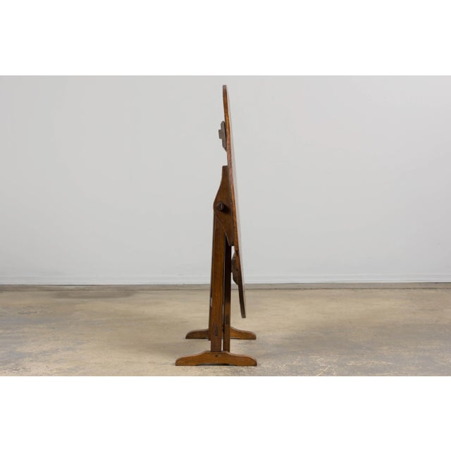 Antique Country French Farmhouse Oval Oak Vendange Wine Tasting Table For Sale In New York - Image 6 of 11