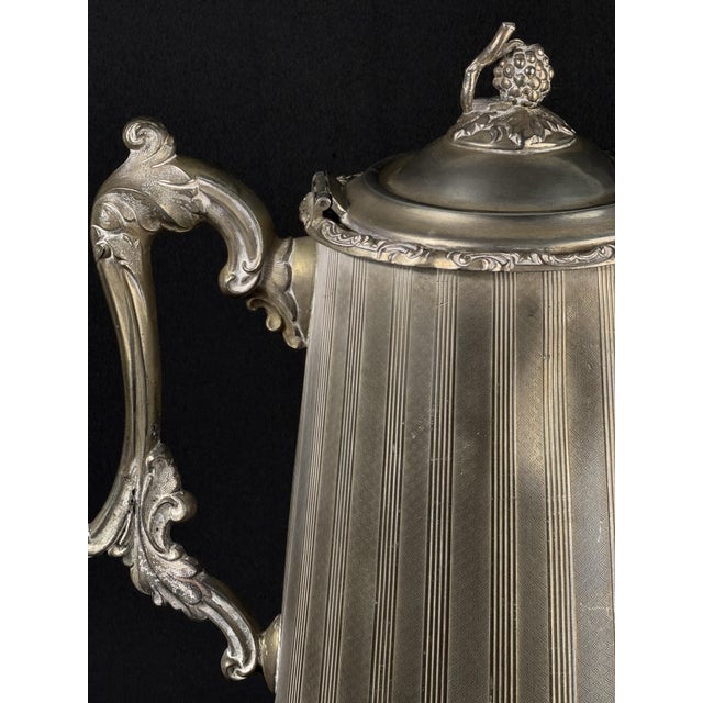 Patented Double Wall Silverplate Coffee Pot, 1856 For Sale - Image 6 of 13