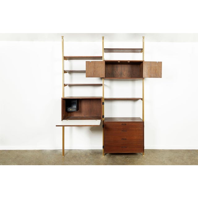 Wood Mid Century Omni Wood Modular Wall Unit Shelving & Bookcase by George Nelson For Sale - Image 7 of 17
