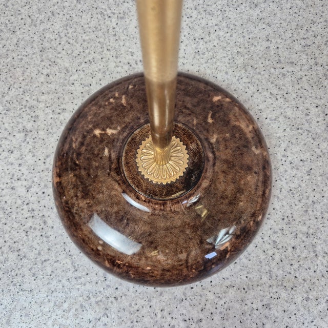 Mid-Century Modern Lacquered Goatskin Clothes Valet with Mirror by Aldo Tura, Italy, 1970s For Sale - Image 10 of 11