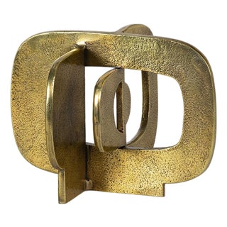 Modernist Sculpture Short, Brass For Sale