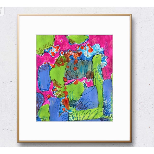 Green CL Auker Original Contemporary Mixed Media Painting, “The Earlier Chaos” For Sale - Image 8 of 9