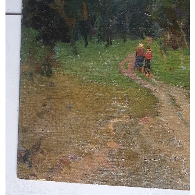 Original Ukrainian Impressionism Painting: Woodland Scenery, 1962 60-50 For Sale - Image 6 of 10