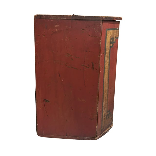 Late 19th Century 19th C Coffee Bin in Original Paint For Sale - Image 5 of 13