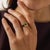 Mid 20th Century Levian Vintage Sapphire Diamond 18k Yellow Gold Ring, Size 6.75 For Sale - Image 5 of 6