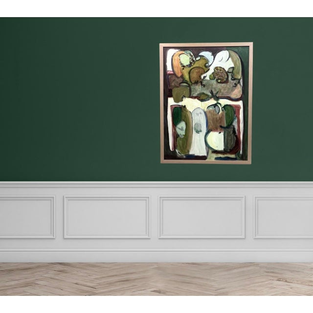This abstract painting is by well known abstract artist MARJORIE SCHLOSSMAN (American, b. 1944). It is an acrylic on...