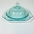1970s Vintage Art Deco Hollywood Regency Indiana Glass Co. Recollection Covered Butter Dish For Sale - Image 9 of 10