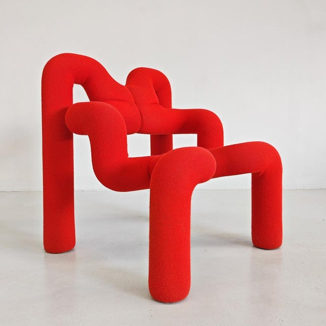 Red Ekstrem Armchair by Terje Ekstrom for Stokke, 1980s For Sale - Image 10 of 18
