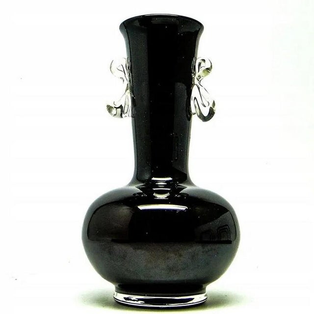 Black Vintage Vase from HSG Tarnowiec, Poland, 1970s For Sale - Image 8 of 9