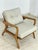 Modern Retro Armchair in Chestnut Wood For Sale - Image 3 of 11