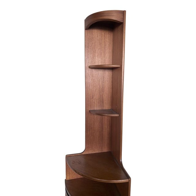 Vintage Square Teak Corner Display Cabinet from Nathan, 1970s For Sale - Image 6 of 9