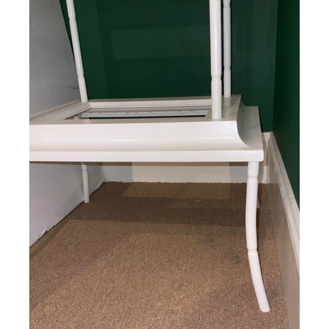 Asian Baker Asian Modern Custom White Metal Pagoda Etagere For Sale - Image 3 of 6