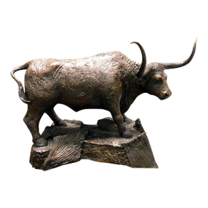 Anton Arkhipov "Longhorn" Buffalo Bronze Sculpture Hand Signed Make an Offer