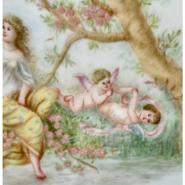 Late 19th Century Antique French Limoges Porcelain Tray For Sale - Image 5 of 10