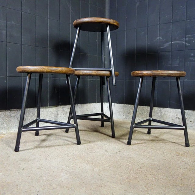 Industrial Tripod Stool from Vivre For Sale - Image 3 of 11