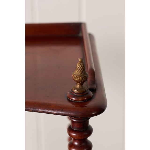 Late 19th Century Victorian Mahogany 3-Tier Whatnot With Bobbin Legs on Casters For Sale - Image 9 of 11