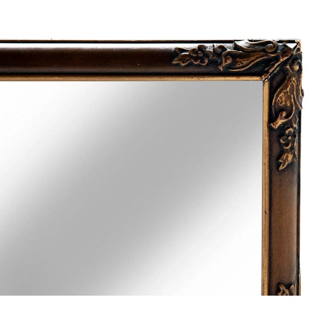1900s Art Nouveau Bronze Brown & Gold Mirror Framed Mirror For Sale - Image 4 of 12