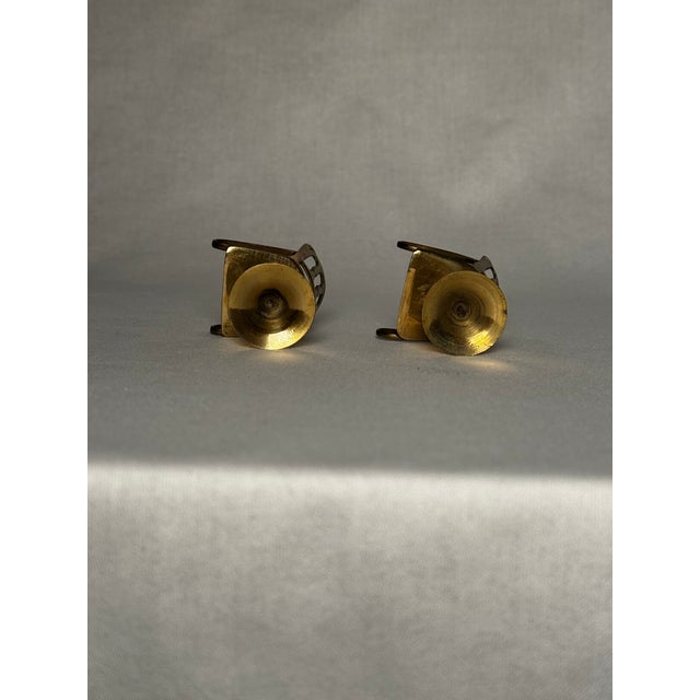 Vintage English Traditional Miniature Solid Brass Chairs, a Pair For Sale - Image 9 of 11