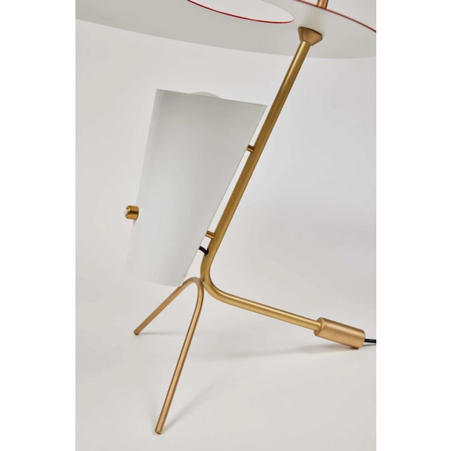 Pierre Guariche G24 Table Lamp in Red and White for Sammode Studio For Sale - Image 12 of 13