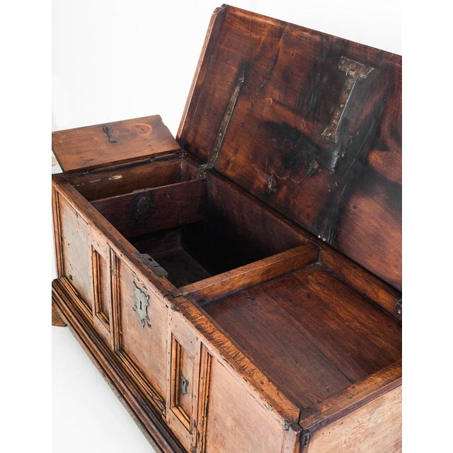 18th Century Catalan Bridal Chest in Walnut For Sale - Image 11 of 18