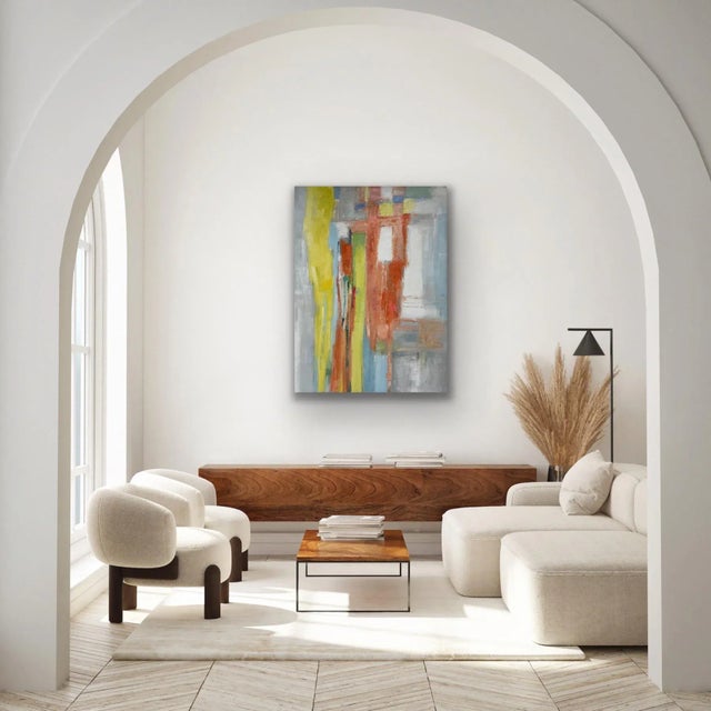 Wood Contemporary Abstract Original Oil Painting For Sale - Image 7 of 12