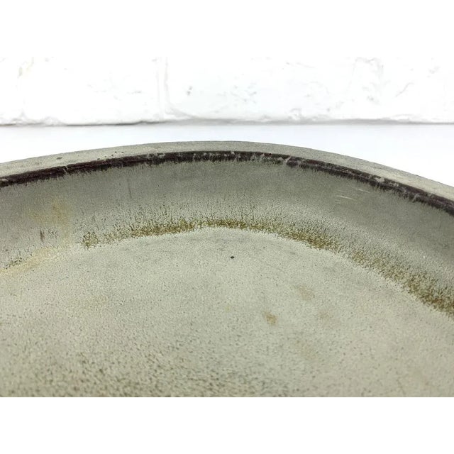 Ceramic Large Danish Ceramic Dish Bowl by Per Linnemann-Schmidt for Palshus, 1960s For Sale - Image 7 of 12