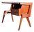 Small Geometric Desk in Mahogany and Blue Laminate by Vittorio Dassi for Dassi, 1950 For Sale