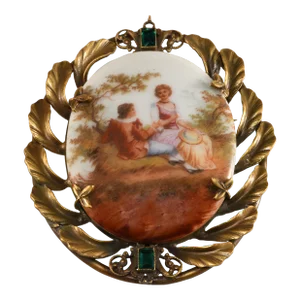 Joseff of Hollywood Extra Large Cameo Style Brooch