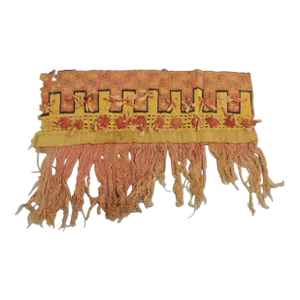 Antique Navajo Nation Textile Fragment With Fringes